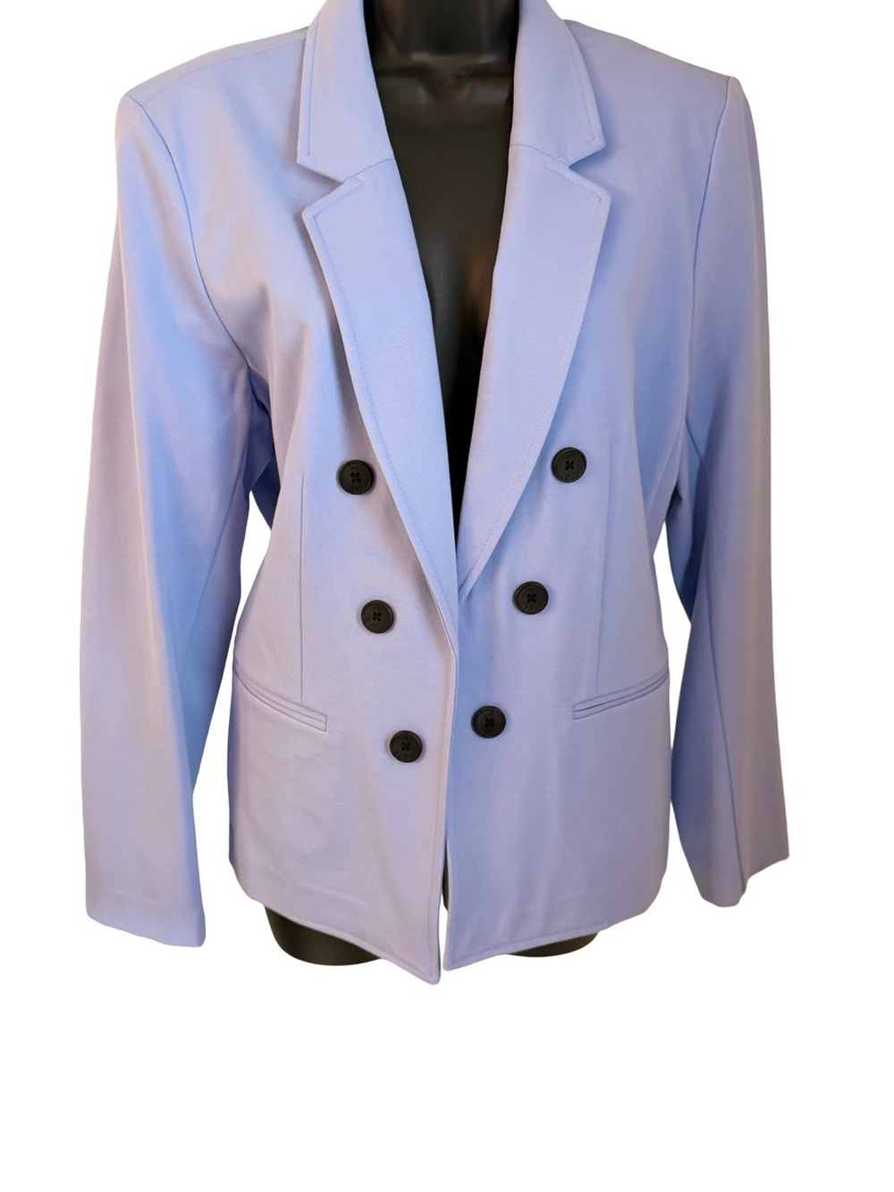 NWT Jones New York Light Blue Double-Breasted Blazer Stretchy